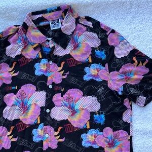 Miami Heat shirt basketball tropical floral print men’s large Court Culture